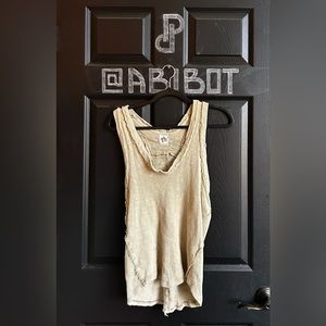 Free People “We the Free” distressed Racerback Tank Top